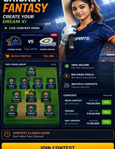 Gzbsatta (g z b satta king) fantasy cricket & matchday visual 3